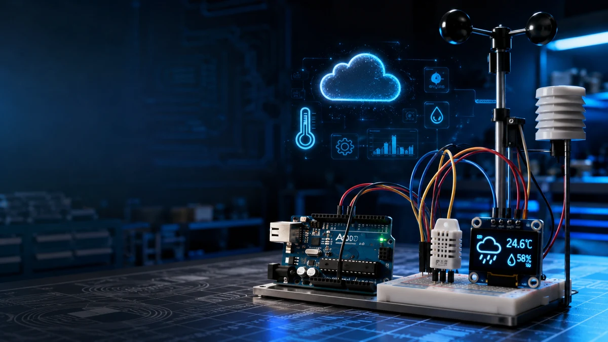 Arduino electronics build lab with sensors and wiring projects