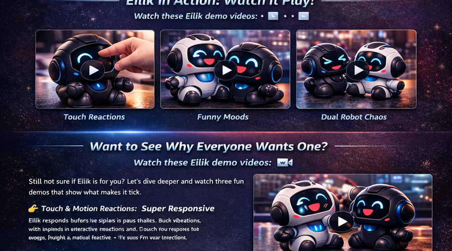 Two Eiliks interacting visual