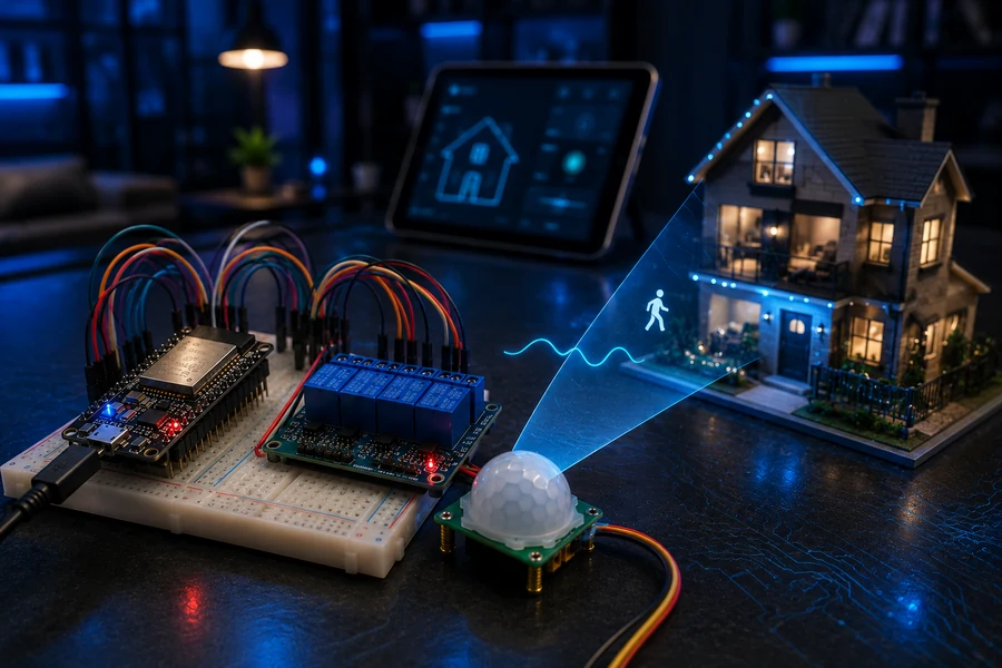 ESP32 PIR motion alert setup