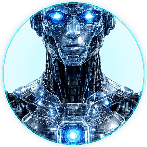 Glass robot back to top icon