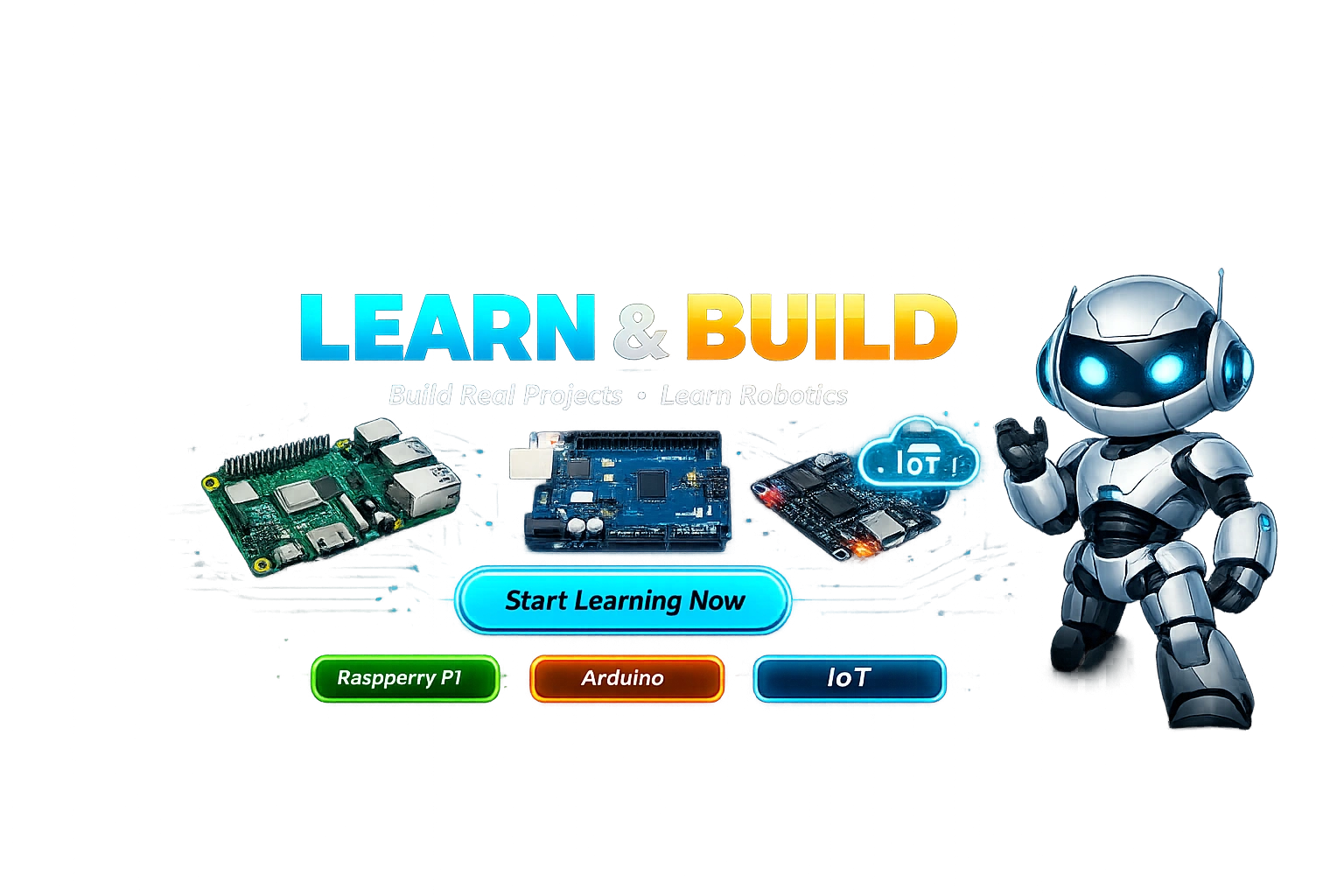 Learn and Build robotics banner