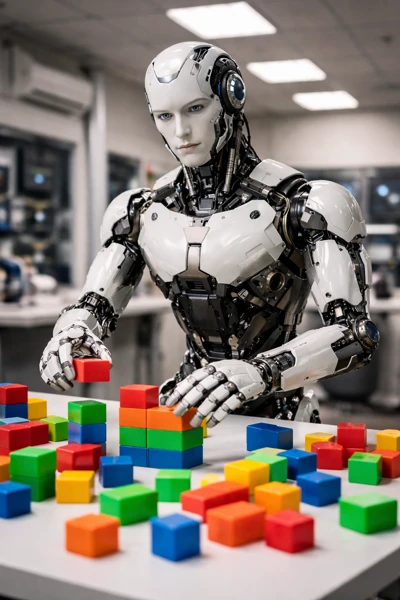 Robot sorting objects in a lab