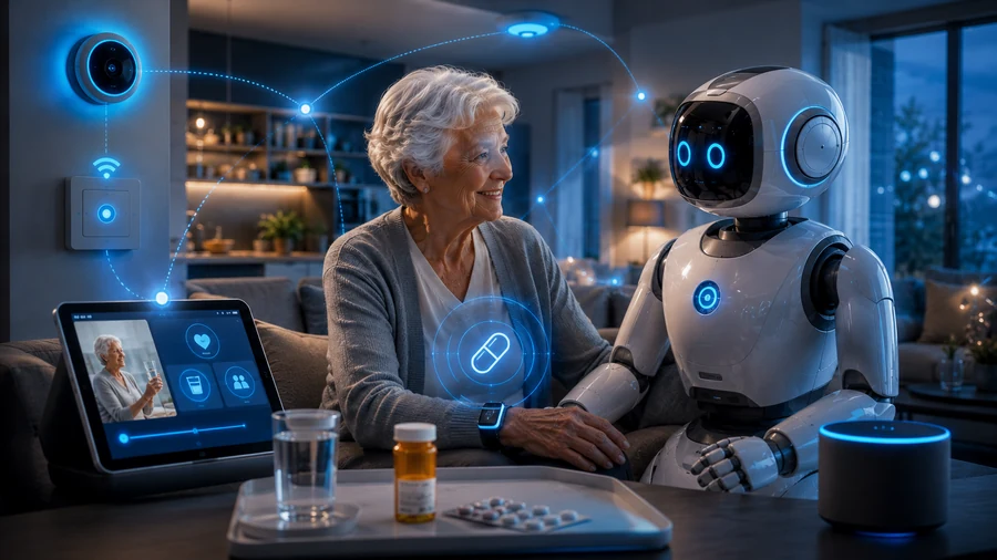 Video thumbnail showing smart home sensors supporting aging in place