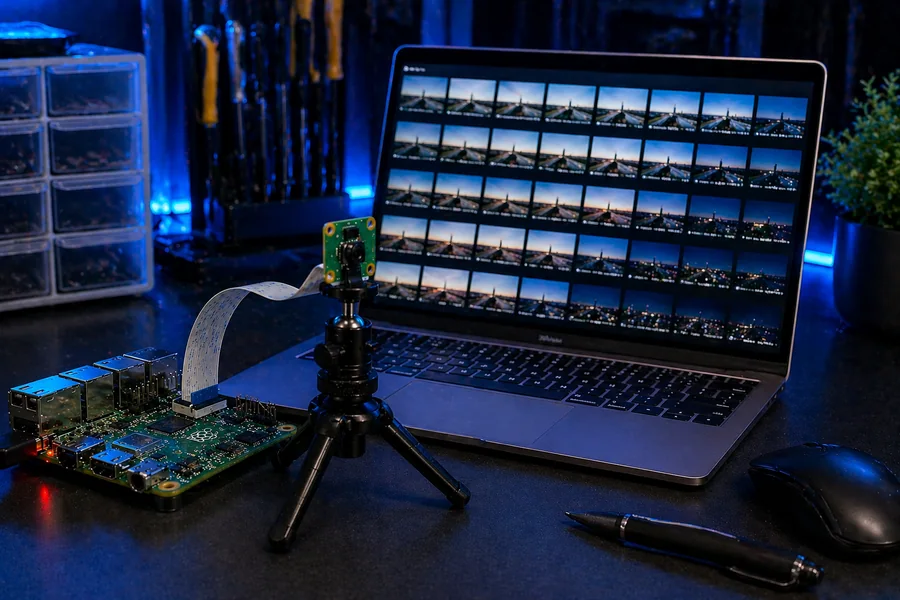 Timelapse image thumbnails saved by Raspberry Pi