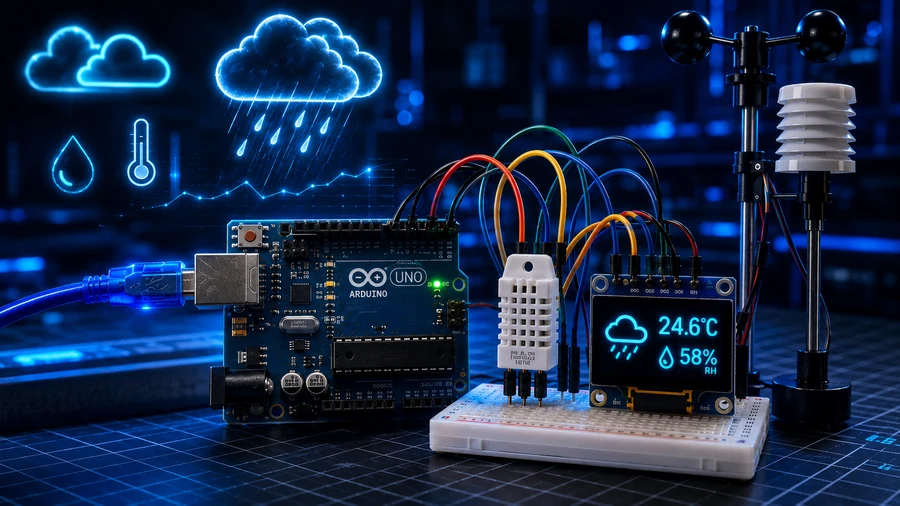 Arduino weather station full build video thumbnail
