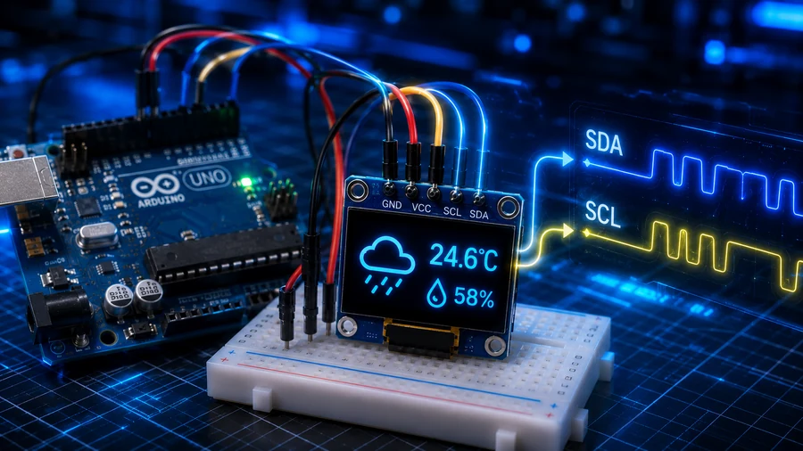 Arduino OLED I2C wiring video thumbnail