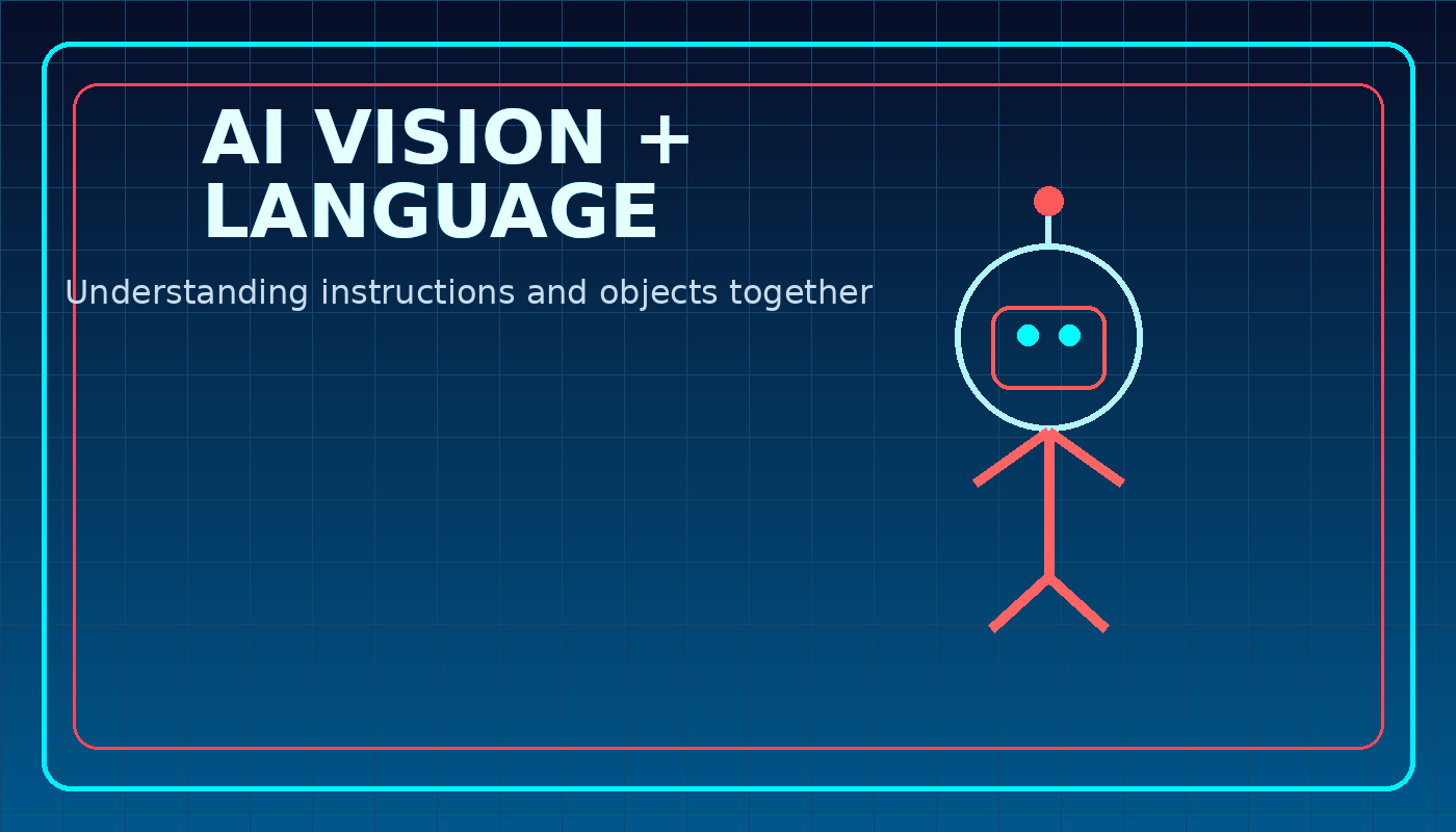 AI vision and language models graphic
