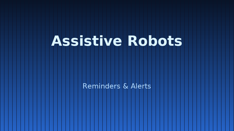 Assistive robots provide reminders and safety nudges