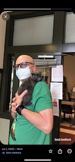 Tim’s cat relaxing