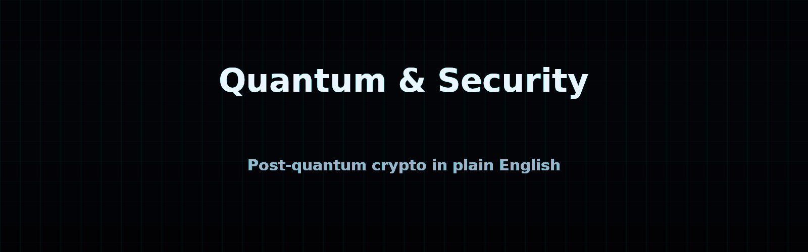 Quantum & Security banner