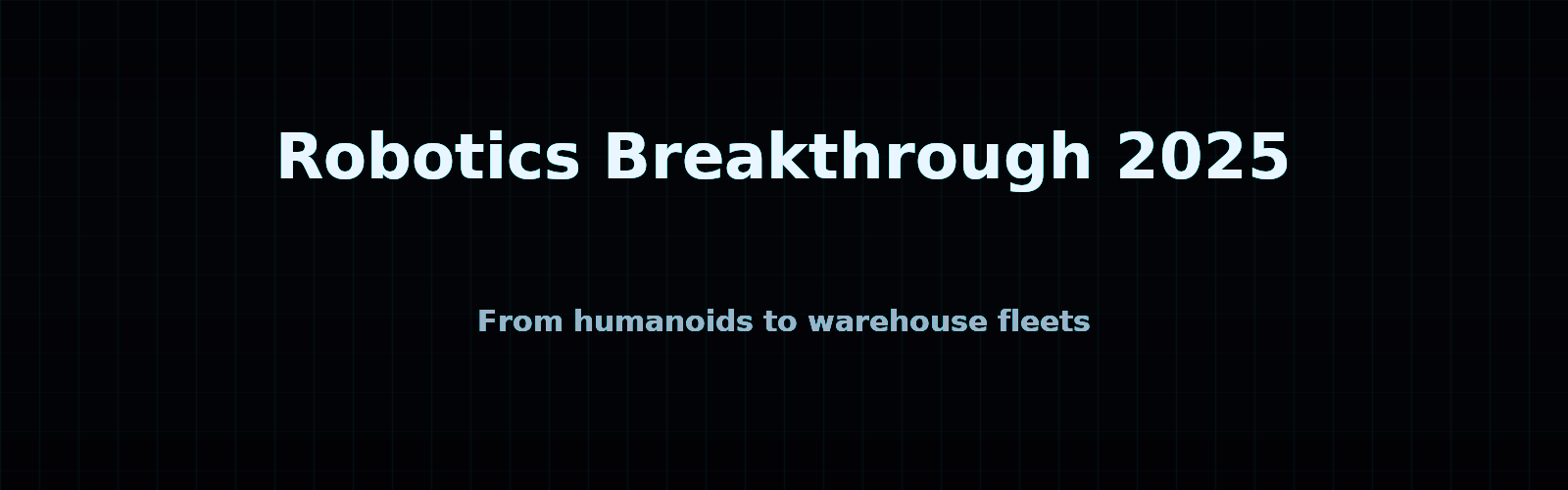 Robotics Breakthrough 2025 banner