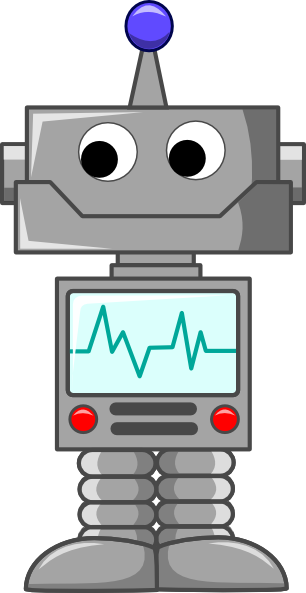 Friendly robot mascot