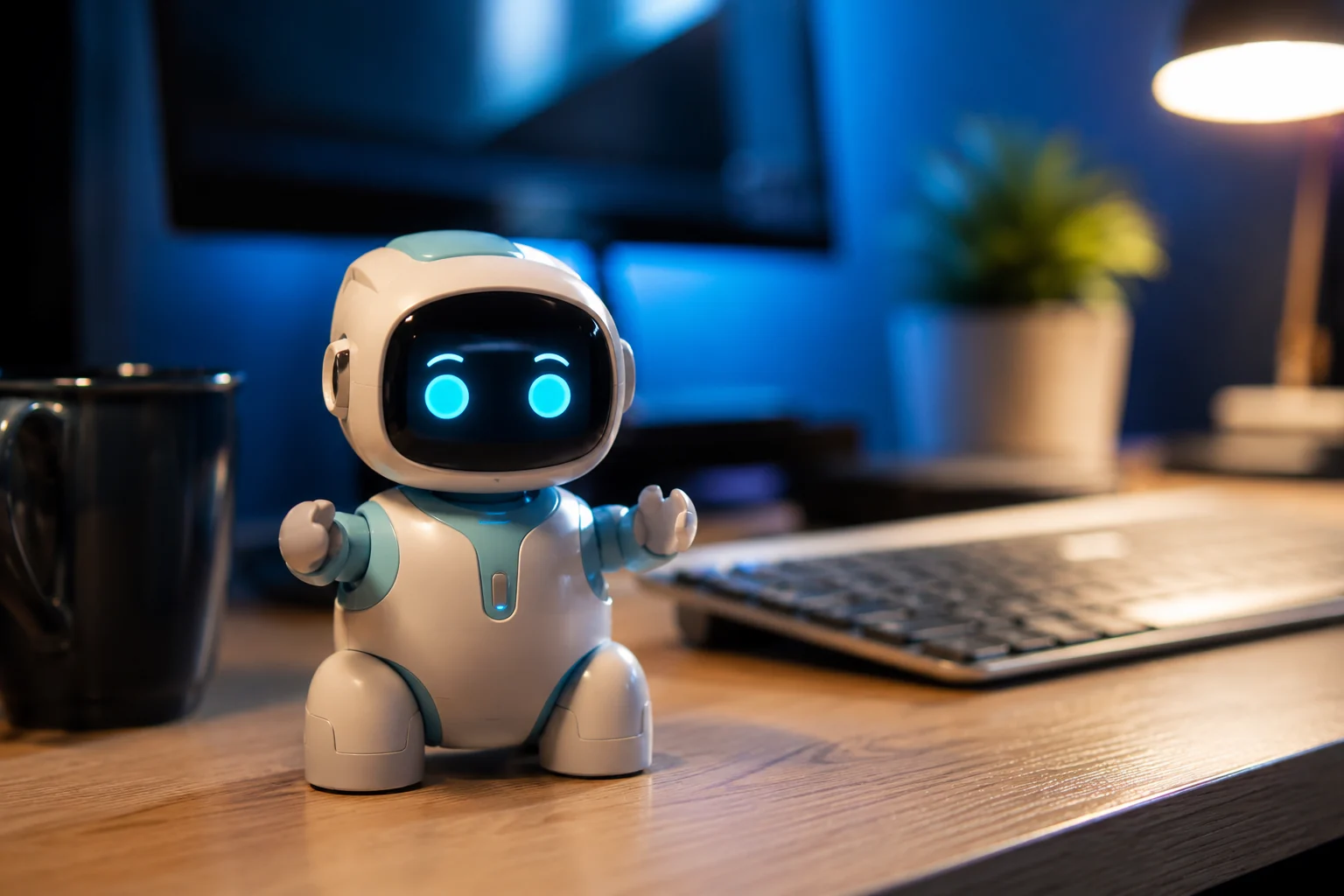 Eilik-style desktop AI companion robot